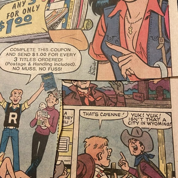 ❌SOLD!❌ 6 Vintage Comics ARCHIE at RIVERDALE HIGH 1980’s - Picture 12 of 13